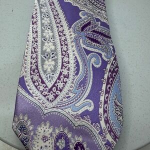 Perry Ellis Portfolio Men's Paisley Necktie Purple & Lavender Classic Tie